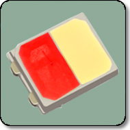 White Bicolor SMD LED Mid-Power Red/White