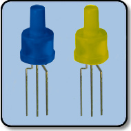 2mm Blue & Yellow Bicolor LED Cathode Diffused