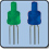 2mm Bicolor Green & Blue LED Cathode