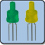 2.0mm Bicolor Green & Yellow LED Cathode Diffused