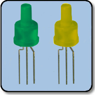 2.0mm Bicolor Green & Yellow LED Anode Diffused