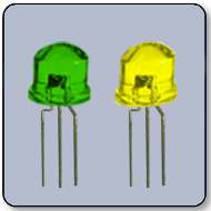 5mm Bicolor Green & Yellow LED 145 Degree
