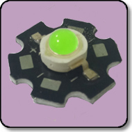 5W Power Green LED 60 Degree With Heat Sink