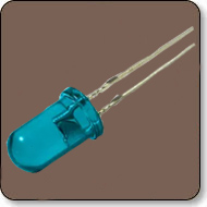 5mm Blue LED Diode Milky Diffused (120 Degree)