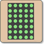 0.7 Inch Dot Matrix LED - 5x7 Super Green 17.78mm