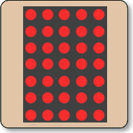 0.7 Inch Dot Matrix LED - 5x7 Super Red 17.78mm Cathode