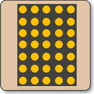 0.7 Inch Dot Matrix LED - 5x7 Super Yellow 17.78mm Cathode