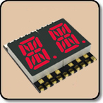 SMD Alpha Numeric Red LED Display -  Double 0.4 Inch (10.20mm) Anode