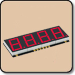 SMD 7 Segment Red LED Display -  Four Digit 0.39 Inch (10.00mm) Anode