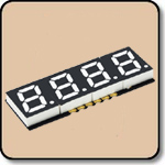 SMD 7 Segment White LED Display -  Four Digit 0.3 Inch (7.62mm) Anode