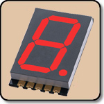 SMD 7 Segment Red LED Display -  Single 0.39 Inch (10.00mm) Cathode