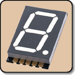 SMD 7 Segment White LED Display -  Single 0.8 Inch (20.30mm) Anode