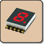 SMD 7 Segment Red LED Display -  Single 0.2 Inch (5.08mm) Cathode