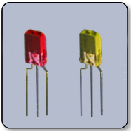 2mm x 5mm Rectangular Bicolor Red & Yellow LED Diffused