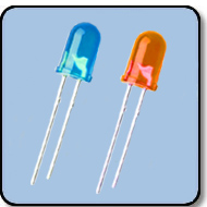 3mm Bicolor 2 PIN LED - Blue & Orange
