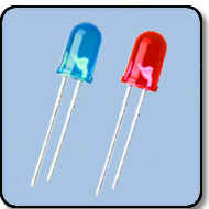 5mm Bicolor (2) Leaded LED - Blue & Red