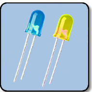 3mm Bicolor 2 PIN Diffused LED - Blue & Yellow