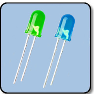 3mm Bicolor 2 PIN LED - Green & Blue