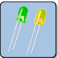 3mm Bicolor 2 PIN Diffused LED - Green & Yellow