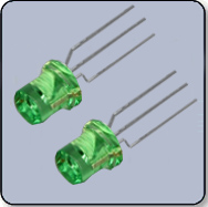 3mm Flat Top Green & Green LED