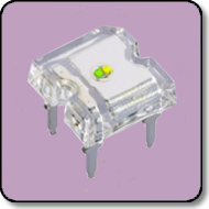 4 PIN Green Yellow LED Flat Len (160 Deg.) Cathode