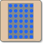 Dot Matrix LED - 5x7 Super Blue 17.78mm (0.7 Inch) Cathode Gray Face