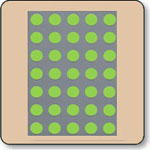 Dot Matrix LED - 5x7 Super Green 17.78mm (0.7 Inch) Cathode