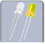 5mm Bicolor 2 PIN LED - White & Yellow