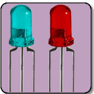 Bicolor Diffused LED - Blue / Red LED