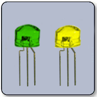 5mm Bicolor Green & Yellow LED Anode 145 Degree