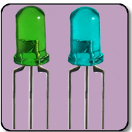 5mm Bicolor Blue & Green LED Anode Milky