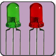 5mm Green & Red Bicolor Diffused LED Diode (Anode)