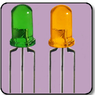 5mm Green & Yellow Bicolor LED Anode Milky