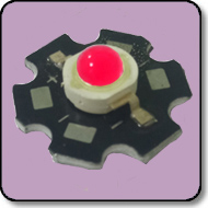 5W Power Red LED 60 Degree With Heat Sink