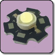 5W Power White LED 60 Degree With Heat Sink