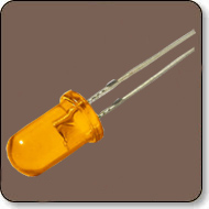 5mm Amber LED Diode Milky Diffused (120 Degree)
