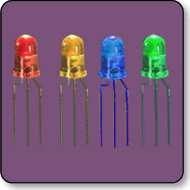 12VDC Bicolor LED - 12VDC Blue / Red Diffused LED