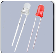 3mm Bicolor 2 PIN LED - White & Red