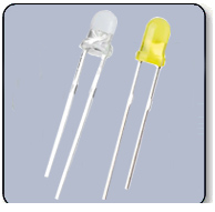 3mm Bicolor 2 PIN LED - White & Yellow
