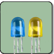 5mm Blue / Yellow LED Straight PIN