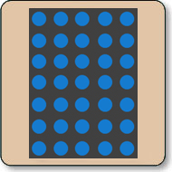 Dot Matrix LED - 5x7 Super Blue 17.78mm (0.7 Inch) Cathode Row Black Face