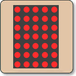 0.7 Inch Dot Matrix LED - 5x7 Super Red 17.78mm Cathode
