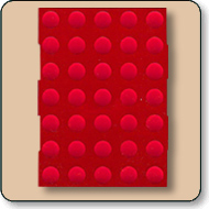 Red Dot Matrix - 5x7 LED Anode Row on Red Background