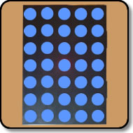 Dot Matrix LED - 5x7 Blue LED Cathode Row