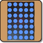 Dot Matrix LED - 5x7 Blue LED Anode Row