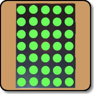 Super Green Dot Matrix LED - 5x7 Anode Row