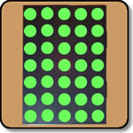 Super Green Dot Matrix LED - 5x7 Cathode Row