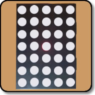 White Dot Matrix - 5x7 Cathode Row Display