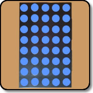 Dot Matrix LED - 5x8 Blue LED Display Cathode Row