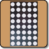 White Dot Matrix - 5x8 Cathode Row Display